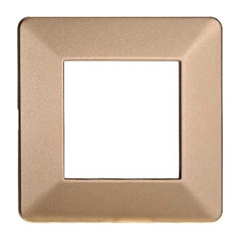 Plaque compatibles Vimar Plana 2 modules plastique couleur or Ettroit EV83211