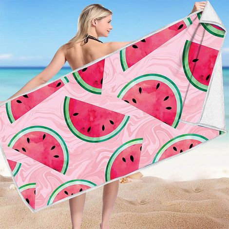 Serviette Plage Microfibre - 75 x 150 cm - Résistante au Sable - Séchage Rapide - Polyvalente pour Plage Piscine Voyage Camping - 1 Pièce (1/4)