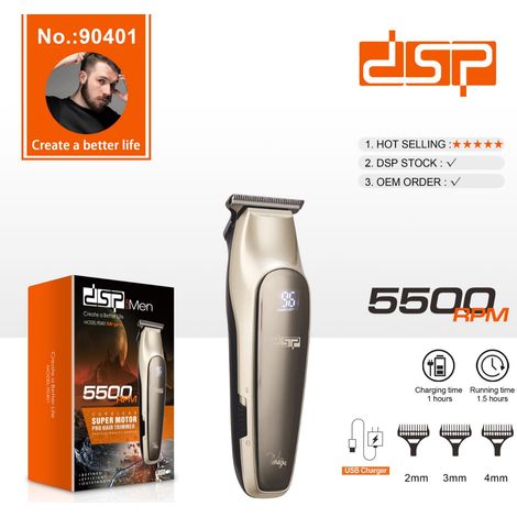 (Rechargeable par USB) Tondeuse à cheveux électrique avec longue durée de vie de la batterie, lame en acier inoxydable, tondeuse électrique professionnelle qui ne se bloque pas. (1/5)