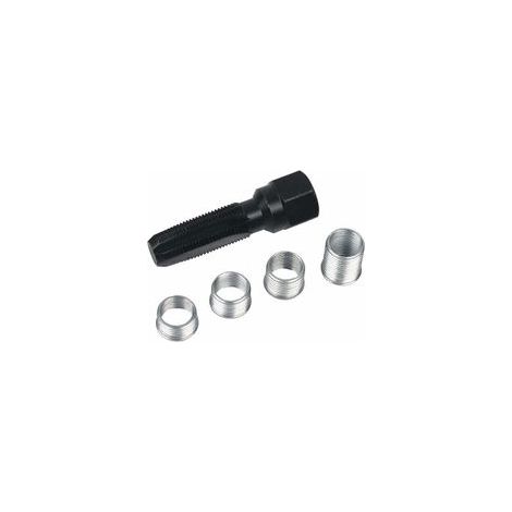 Kit de réparation filetage bougies d'allumage M14 x 1,25 – 5 pièces – Acier au carbone – Inserts filetés pour culasse 14 mm (1/4)