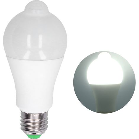 Ampoule LED détection PIR 18W E27 lumière blanche pure 85-265V pour couloir escalier chambre à coucher