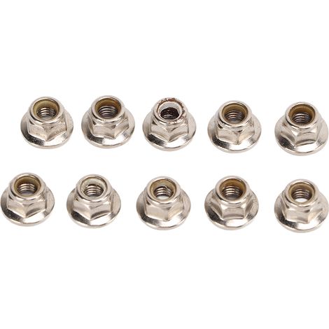 10 Pièces Écrous de Roue Verrouillables Résistants à la Corrosion pour Voiture Modèle RC, M5, Argent (1/5)