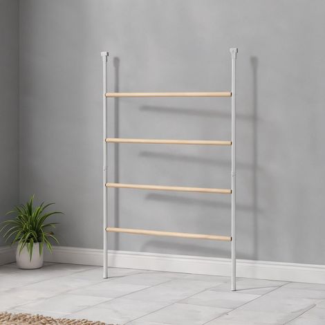 Échelle perchoir poules 4 barres acier galvanisé bois extérieur (1/5)