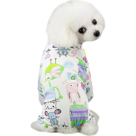 Vêtements pour animaux à quatre pattes - Vêtements d'intérieur colorés pour chiens - Vêtements à motifs mignons pour animaux - XL (1/5)