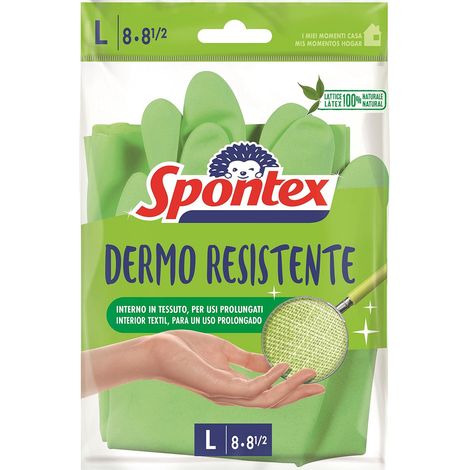 Spontex Guanti Dermo Resistente, Taglia L (1/4)