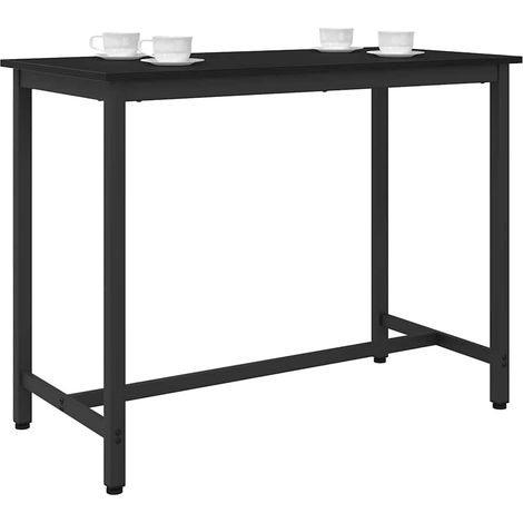 table Chêne noir 100 x 50 x 76,5 cm Bois d'ingénierie et acier