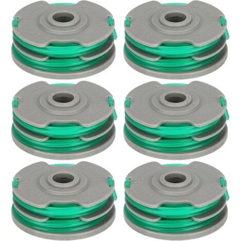 Pair FLY021 599431790 Lot de 6 bobines de fil compatibles avec Flymo Contour 500 XT, Power Trim 500 XT, Mini Trim Auto ST/XT/Plus XT, Mini Trim Contour XT, Longueur 11 m Ø 1,5 mm (1/5)
