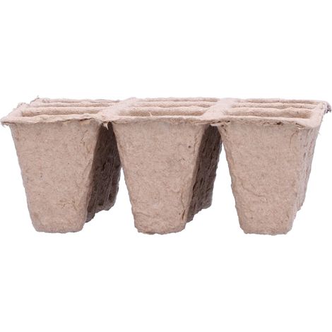10 Pièces Pots de Semis en Tourbe Biodégradable à 12 Alvéoles pour Jardinage