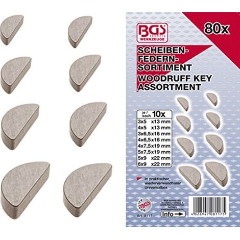 BGS Assortiment de clavettes 80 pièces (1/6)