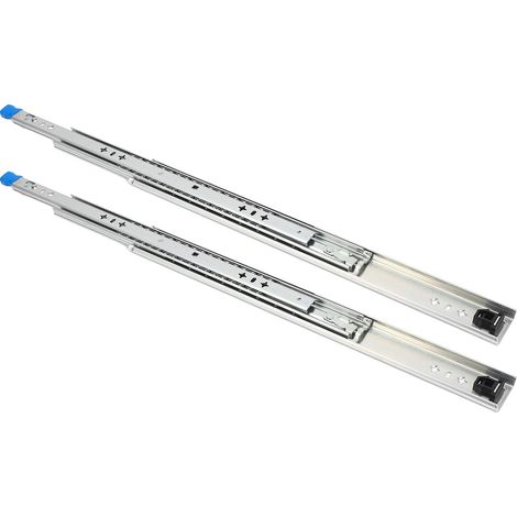1 paire de glissières de tiroir autobloquantes de 30,5 cm (12 po), largeur 53 mm, 3 sections, rails de tiroir robustes pour étagères, armoires, véhicules récréatifs et camions (1/5)