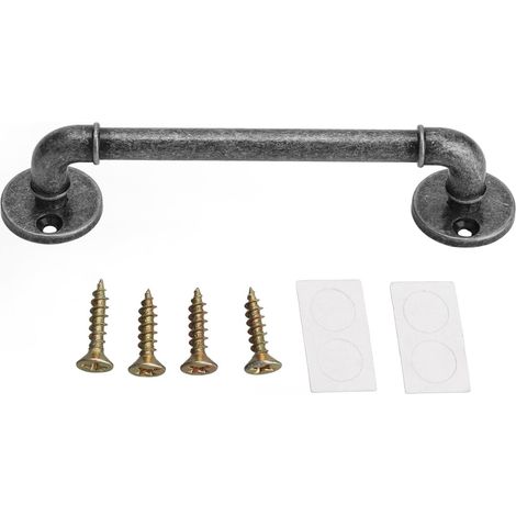 Poignée de porte rétro en alliage zinc, base ronde, quincaillerie (1/5)