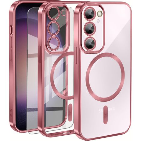 Funda para Samsung Galaxy S23, Electro MagSafe, oro rosa + protector de pantalla de cristal (1/5)
