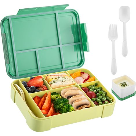 Boîte À Lunch - 6 Compartiments - Étanche - Micro-Ondes Et Lave-Vaisselle - Polypropylène Sans BPA - Pour École Bureau Pique-Nique - 1 Pièce (1/5)
