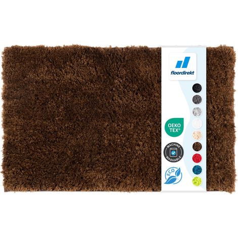 Tapis de Bain à Poils Longs Sky Soft Terre 80 x 150 cm
