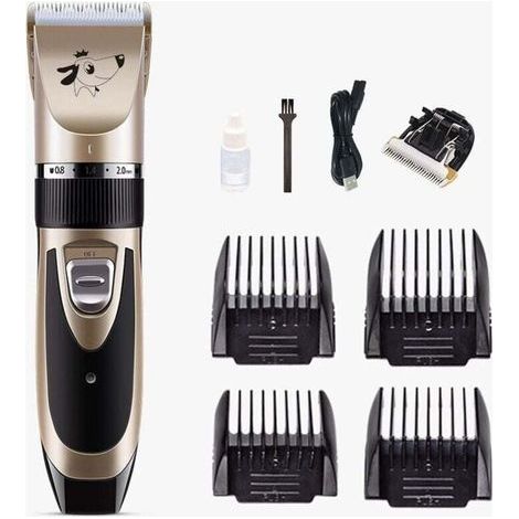 Tondeuse Chien Professionnel Poil Long Epais Animal Silencieux Rechargeable Electrique Tondeuse pour Chien et Chat Dog Clipper Kit (1/5)
