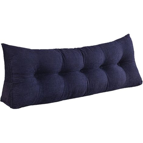 Coussin de chevet en polaire douce, grand coussin de lecture triangulaire pour le dos, coussin moelleux pour canapé et salon (1/5)