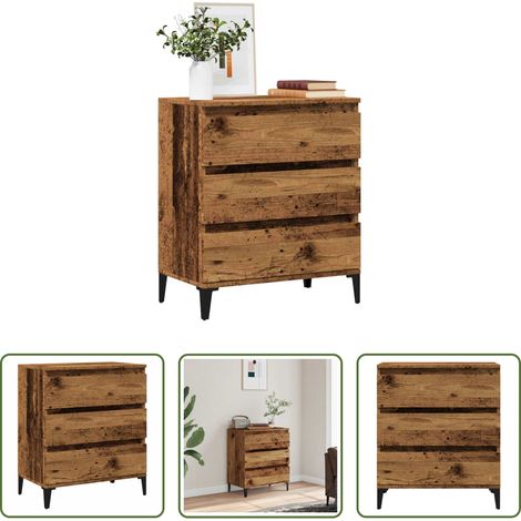Holzwerkstoff - Sideboard Altholz-Optik 60x35x70 cm Holzwerkstoff (1/5)