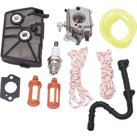 Kit de remplacement pour tronçonneuse : carburateur, bougie, filtre à essence, joint et durite compatibles 028 028AV 028WB 028Q 028W (1/5)