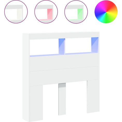 Maison Exclusive - Cabecero de cama con LED blanco 100x17x102 cm