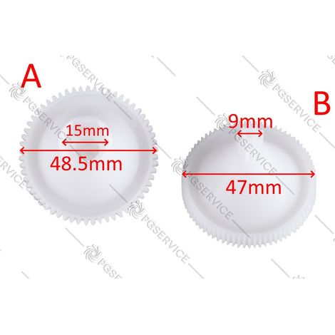 Ariete kit 2x ingranaggi ruote 47mm + 48.5mm spremiagrumi Vintage 413 0413 (1/3)
