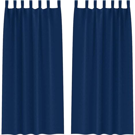 Maison Exclusive - Verdunkelungs-Vorhänge mit Ringen 2 pcs Dunkel