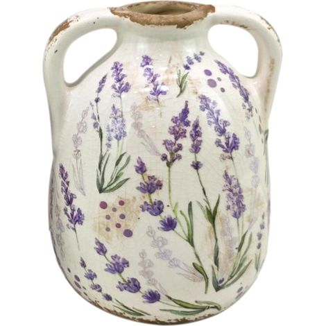 Piccolo vaso decorativo in ceramica con design lavanda per la decorazione domestica e regali speciali