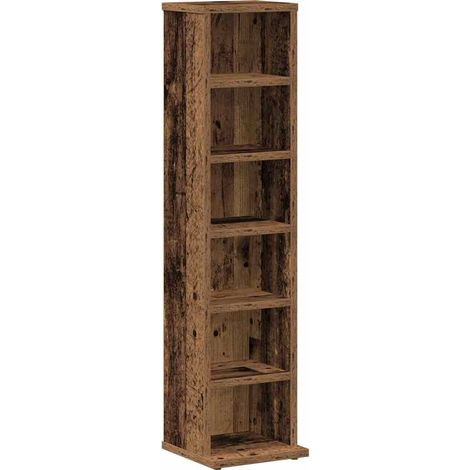 Maison Exclusive - Mobile Porta CD Legno Vecchio 21x20x88 cm in Legno Multistrato