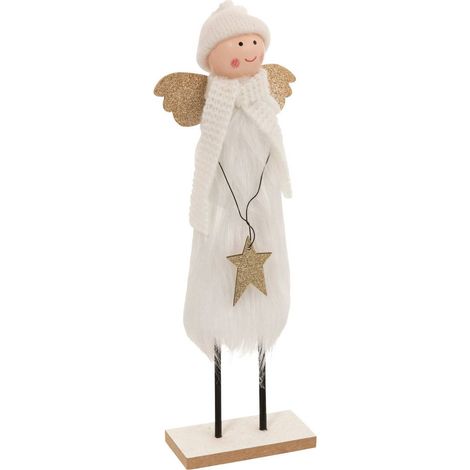 Angelo in legno txt etoile bianco h31 - Feeric lights & christmas