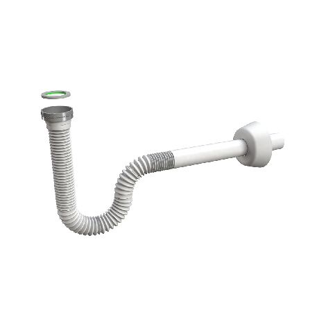 SIFONE ESTENSIBILE SIFONCELLO C/GHIERA METALLO- 11/4 Bianco- BONOM- pezzi 1