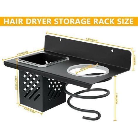 Haartrocknerhalter, Wandhaartrocknerhalter, multifunktional (1/4)