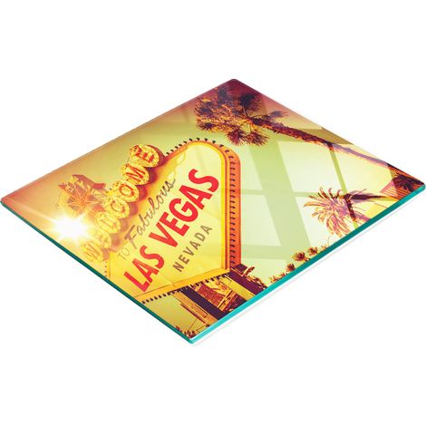 Dekoratives Las Vegas Neon-Glas-Servierbrett für Snacks, 60 x 52 cm (1/5)