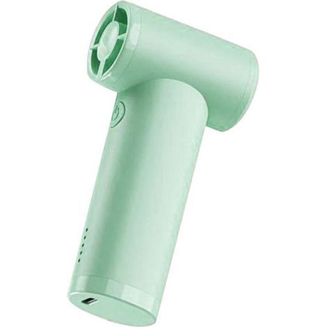 Ventilateur Rechargeable à Vent Puissant, Affichage Numérique, Réglable, Turbo, Portable, pour une Utilisation en Extérieur, Vert (1/2)