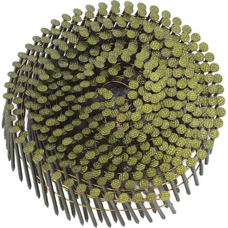 Clous à toiture en acier, 40 rouleaux de 16000 pointes, clous à tête ronde 15° à anneaux, 2,1x38mm, pour bardage et couverture, fixation robuste. (1/5)