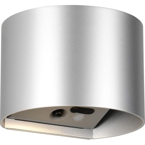 Applique murale LED d'extérieur à batterie en plastique couleur titane avec LED 1 W et détecteur de mouvement (1/5)
