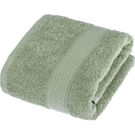 HOMESCAPES Frottee Handtuch 100% Baumwolle lindgrün