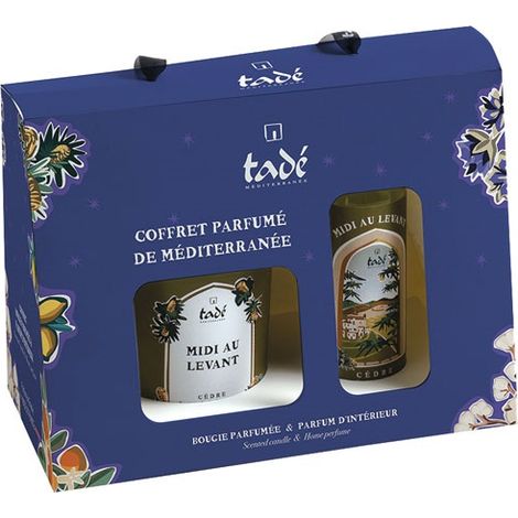 TADE - Coffret senteur midi au levant  bougie et spray cèdre (1/2)