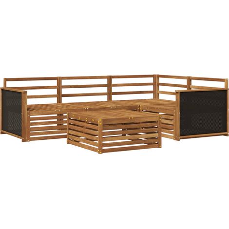 Set di divani da esterno 5 pcs Naturale 79 x 79 x 37 cm vidaXL (1/5)