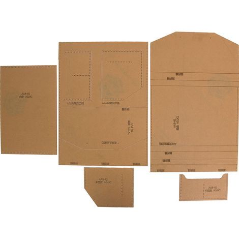 Pochoir en acrylique transparent pour la fabrication de sacs à main, porte-passeport et enveloppes en cuir (1/5)