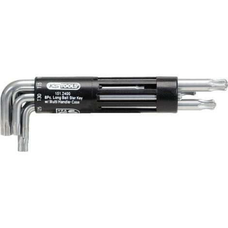 Jeu de 8 clés mâles TORX à tête sphérique longue, T10 à T50 KS Tools (1/5)