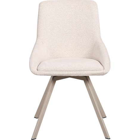 Selsey Yanii - Drehbarer Esszimmerstuhl, Chenille Hellbeige, 50 cm (1/5)