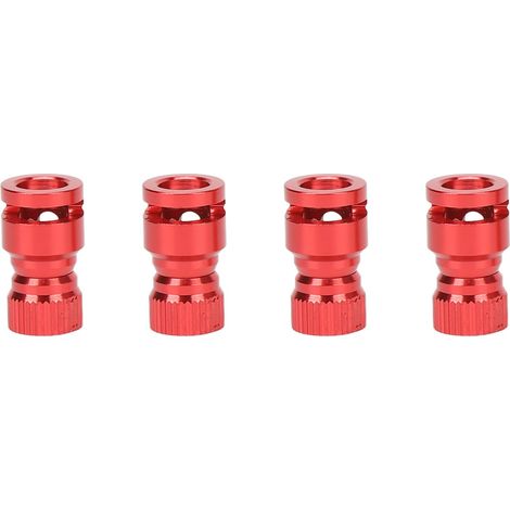 4 Pièces Colonnes de Montage en Alliage d'Aluminium pour Carrosserie RC - Support de Positionnement pour Voiture Télécommandée Rouge