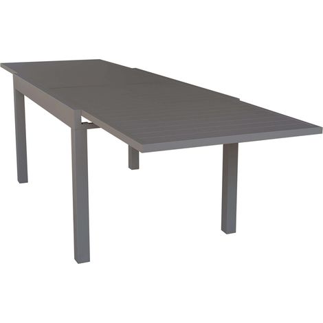 JERRI - set tavolo in alluminio cm 135/270 x 90 x 75 h con 6 poltrone Lotus (1/4)