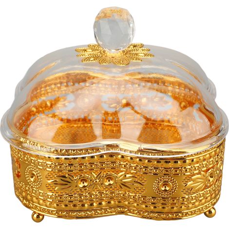 Boîte de décoration de style rétro européen, petit bocal à bonbons en acrylique de style européen rétro pour les bijoux, cadeaux, forme de fleur de prunier (1/5)