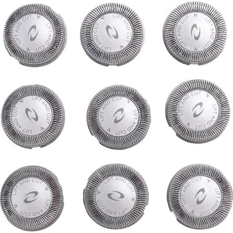 9 têtes de rasoir de rechange pour Philips Norelco HQ3, HQ4, HQ55, HQ56, HQ6900, HQ6868, HQ5812 et HQ6874 (1/4)