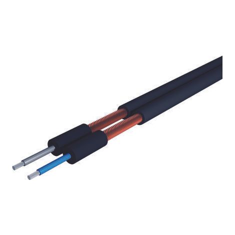 Câble audio S2Ceb-Groupe Cae 1 paire , 0,22 mm² Blindé Cuivre enroulé hélicoïdalement, 24 AWG, Plat, gaine Noir ( Prix pour Bobine de 100 Mètres )