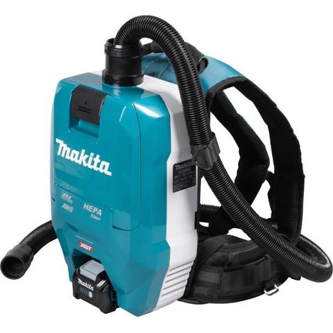 Makita – Aspirateur à dos 40V VC009GZ01 – Faible bruit 60dB – Compatible AWS – Filtre HEPA – Capacité 2L – Pour chantiers humides (1/10)
