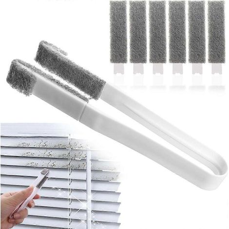 Brosse de nettoyage pour stores vénitiens, idéale pour le nettoyage domestique des stores vénitiens. (1/4)