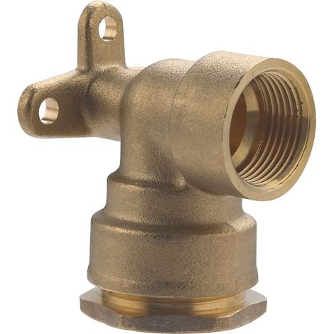 Noyon & Thiebault – Coude applique mural laiton pour tuyau polyéthylène Ø25 – Sortie femelle 3/4 – Raccordement par compression – Étanchéité parfaite