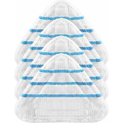 Lot de 4 recharges pour balais vapeur Lidl Silvercrest et Vileda - Compatibles avec les nettoyeurs vapeur - Recharges pour balais vapeur en microfibre - Convient aux modèles Silvercrest et Vileda (1/5)