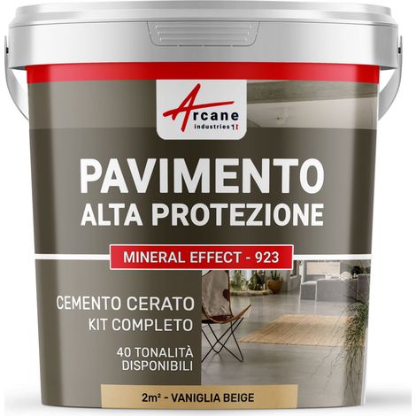 Microcemento per pavimenti interni: alta protezione - 2 m² (in 2 strati) Vaniglia Beige - ARCANE INDUSTRIES